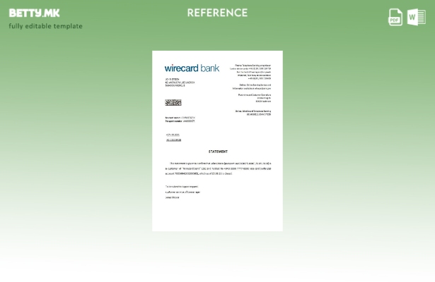 Референтен шаблон за затворање со модерен стил Германија Wirecard